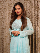 Carolina Blue Chikankari Kurta - Shop Label Aishwaryrika
